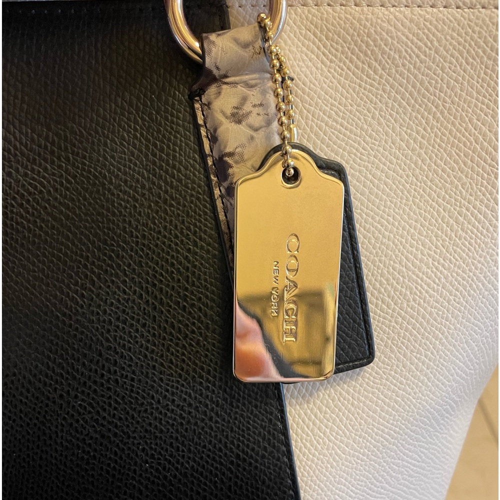 Coach Large Black And Cream Python Bag - image 7